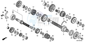 VFR800XC drawing TRANSMISSION