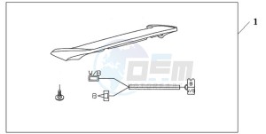 VFR1200XLE CrossTourer - VFR1200X 2ED - (2ED) drawing REAR SPOILER BLOODSTONE RED METALLIC