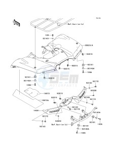 KVF 750 E [BRUTE FORCE 750 4X4I NRA OUTDOORS] (E8F-E9FA) E8F drawing REAR FENDER-- S- -