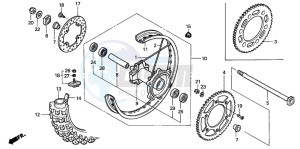 XR650R drawing REAR WHEEL