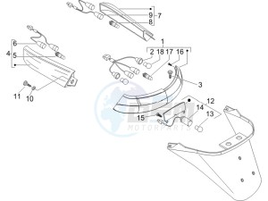 X Evo 125 Euro 3 drawing Rear headlamps - Turn signal lamps