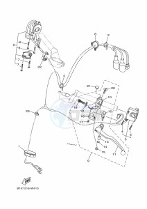 YZF250-A (B1X5) drawing HANDLE SWITCH & LEVER