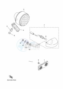 XSR700 MTM690 (BU32) drawing TAILLIGHT