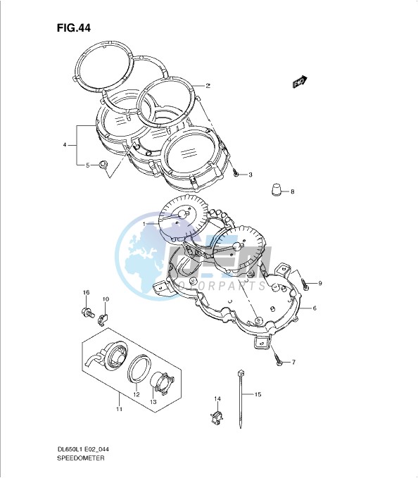 SPEEDOMETER (DL650L1 E19)