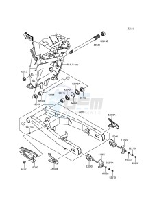 Z800 ZR800CFF UF (UK FA) XX (EU ME A(FRICA) drawing Swingarm