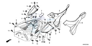 TRX420FPMD TRX420 Europe Direct - (ED) drawing SIDE COVER/TANK COVER