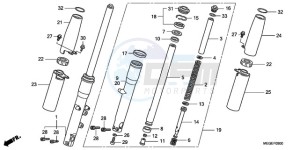 VT750CA9 Australia - (U / MME SPC) drawing FRONT FORK