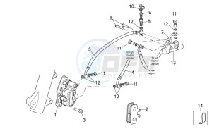 Scarabeo 250 Light e3 drawing Front brake caliper