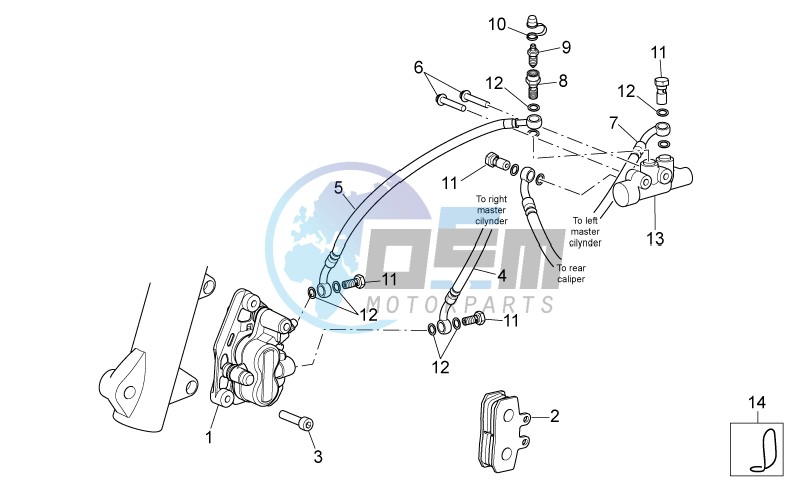 Front brake caliper