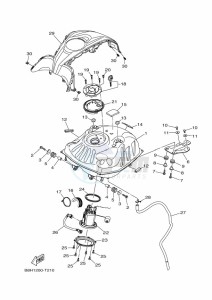 FZN250 (B8H4) drawing FUEL TANK