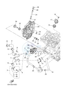 XSR700 (B341 B341 B341) drawing WATER PUMP