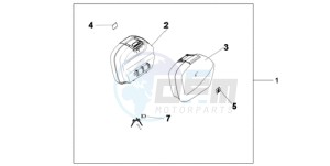 XL700V9 UK - (E / MKH) drawing PANNIER SET