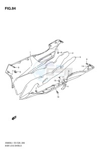 AN650 (E3-E28) Burgman drawing SIDE LEG SHIELD (AN650L1 E33)