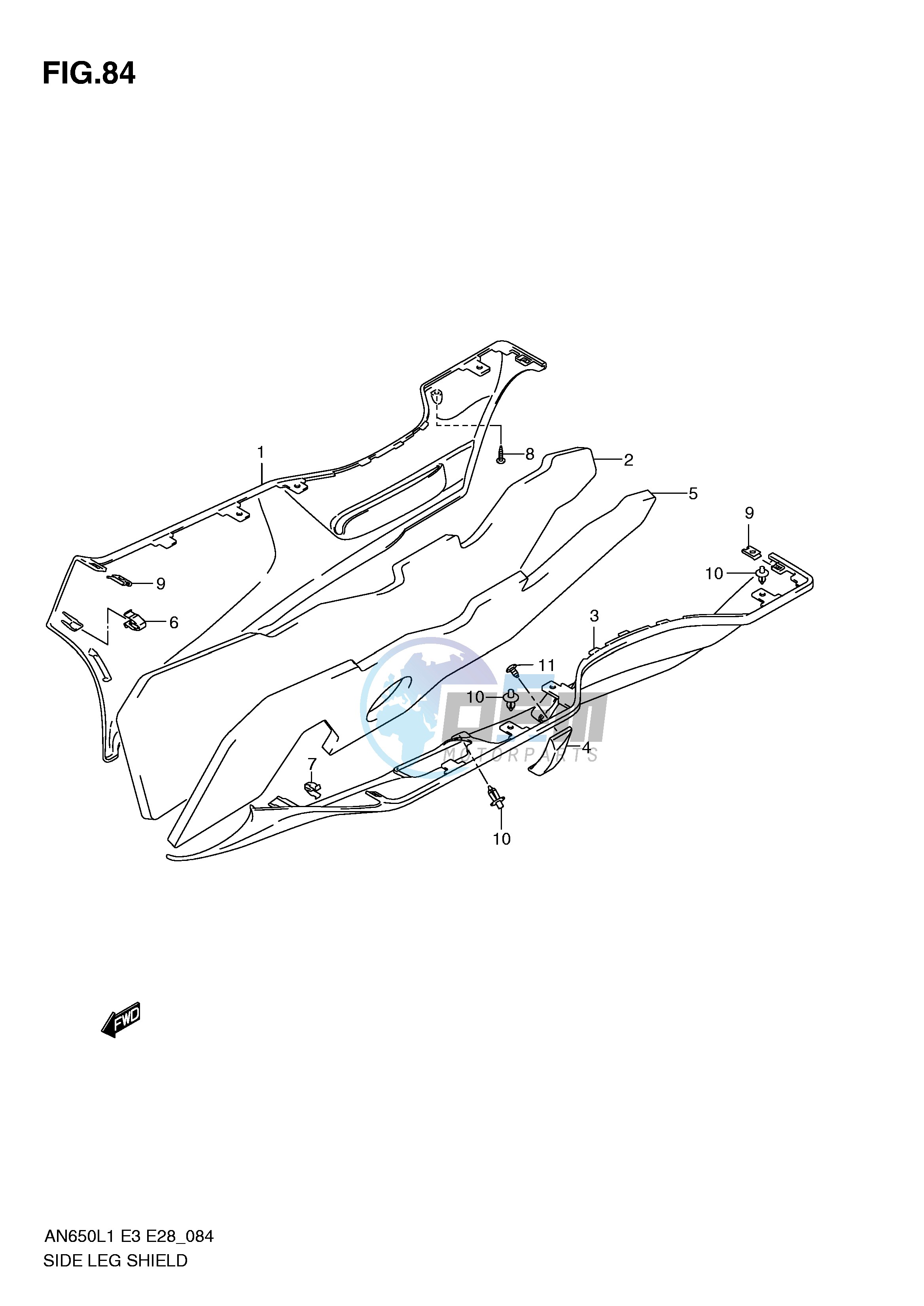 SIDE LEG SHIELD (AN650L1 E33)