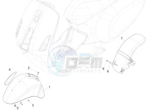 PRIMAVERA 150 4T 3V IE ABS-NOABS E3-E4 (EMEA, LATAM, APAC) drawing Wheel housing - Mudguard