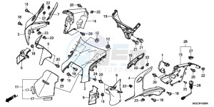 VFR1200FDB drawing UPPER COWL