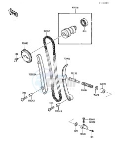 KLF 110 B [MOJAVE 110E] (B1-B2) [MOJAVE 110E] drawing CAMSHAFT-- S- -_TENSIONER