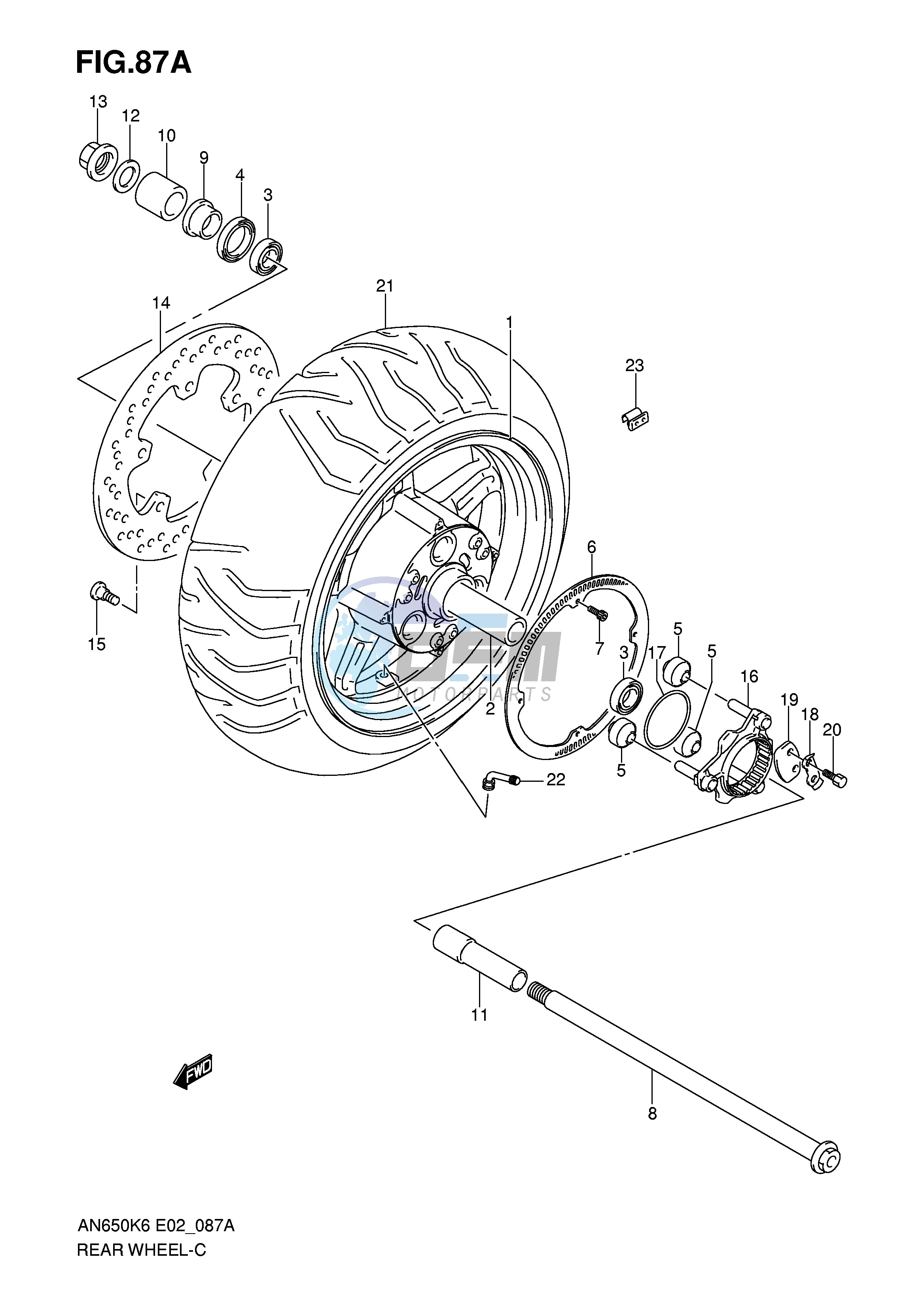 REAR WHEEL (AN650AK7 AK8 AZK8 AK9 AL0)