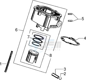 Eaglet 50 drawing Head-cylinder-piston