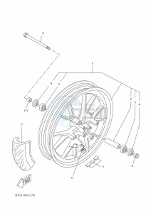 YZF125-A YZF-R125 (B5G1) drawing FRONT WHEEL