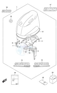 DF 200A drawing Engine Cover