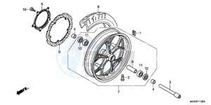 NC700XAD NC700X ABS Europe Direct - (ED) drawing FRONT WHEEL