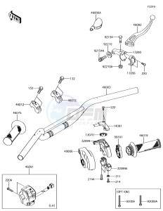 KLX110 KLX110CGF EU drawing Handlebar