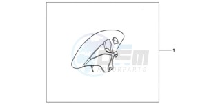 CBR1000RA9 Korea - (KO / ABS HRC) drawing CARBON FIBER FRONT FENDER