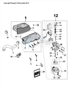 FIGHT 4 50 2T ICEBLADE drawing CARBURETTOR