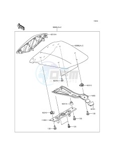 NINJA_ZX-6R_ABS ZX636FFFA FR GB XX (EU ME A(FRICA) drawing Accessory(Single Seat Cover)