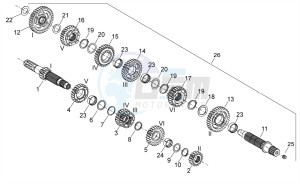 Dorsoduro 750 ABS USA-CND (NAFTA) (CND, USA) drawing Gear box