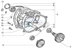 Liberty 125 la poste drawing Rear wheel shaft