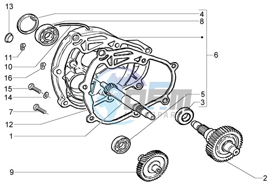 Rear wheel shaft