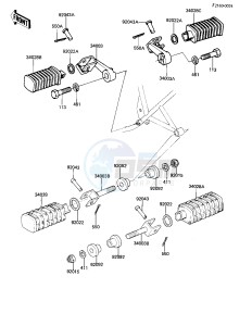 KZ 305 B [CSR BELT] (B1) [CSR BELT] drawing FOOTRESTS