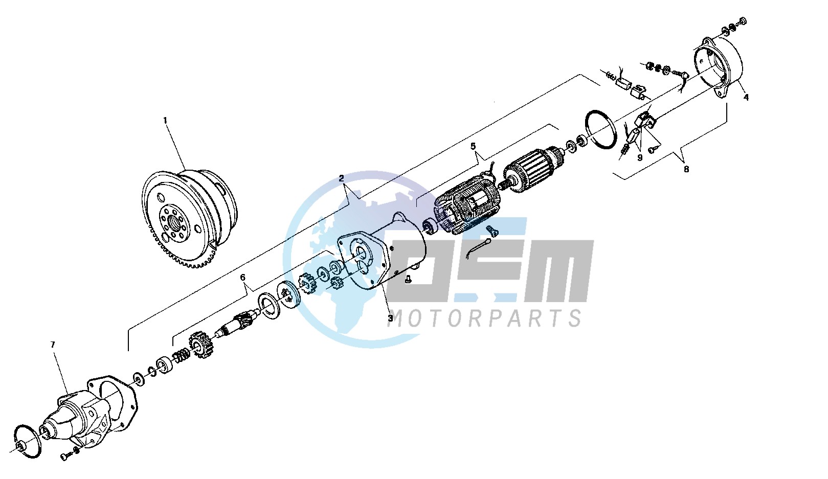 Starting motor - generator