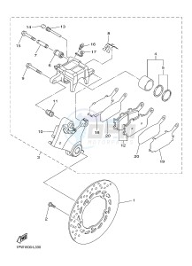 XJ6F 600 DIVERSION F (1CWV 1CWW) drawing REAR BRAKE CALIPER