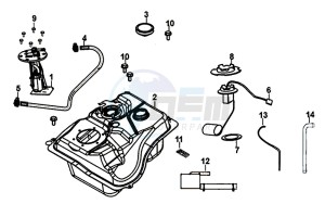 JET 14 125/XB1 (XC12WW-EU) (E4) (L7-M0) drawing FUEL TANK - FUEL REGULATOR