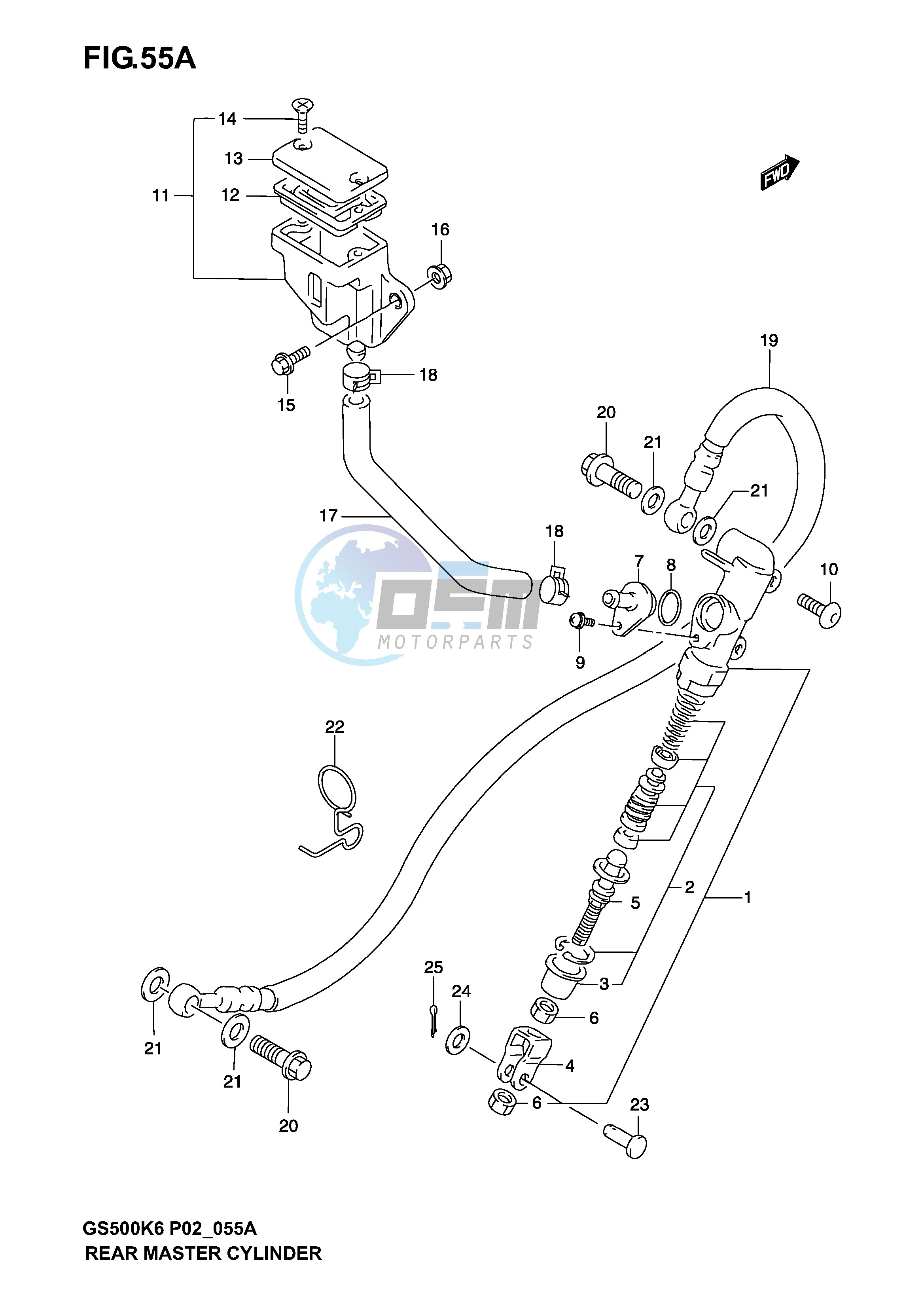 REAR MASTER CYLINDER (MODEL K4 K5 K6)