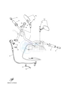 MTM850 MTM-850 XSR900 (B90W) drawing STEERING HANDLE & CABLE