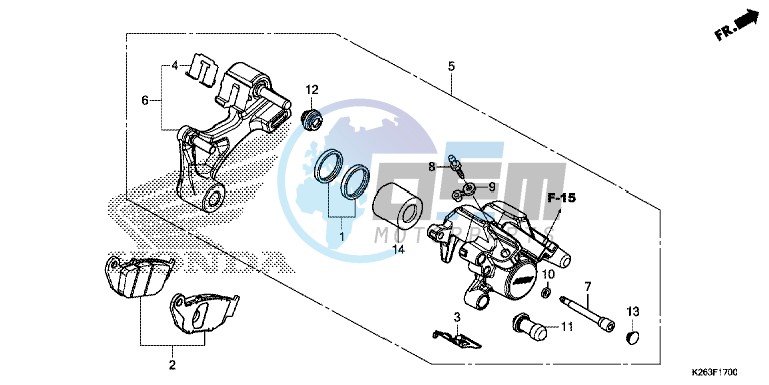 REAR BRAKE CALIPER