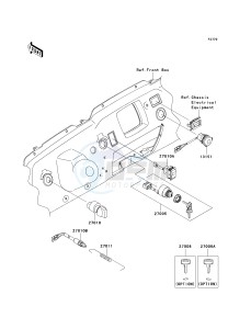 KRF 750 C [TERYX 750 4X4] (C8F) C8F drawing IGNITION SWITCH