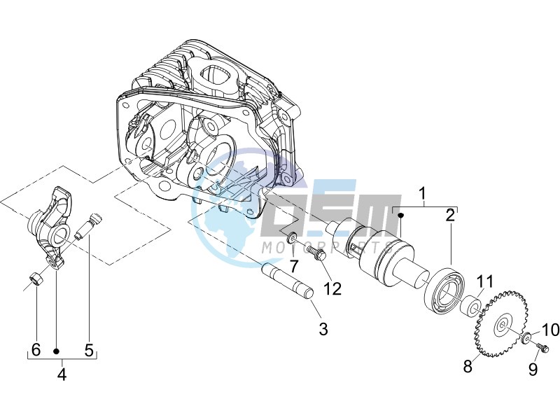 Camshaft - Rocking levers support unit