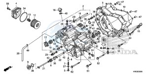 TRX500FA6H Europe Direct - (ED) drawing FRONT CRANKCASE COVER