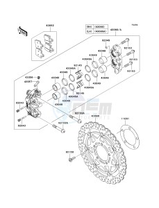 ZX 1400 A [NINJA ZX-14] (A6F-A7FA) A7FA drawing FRONT BRAKE