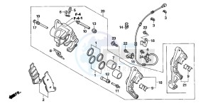 CBF600SA drawing FRONT BRAKE CALIPER (R.) (CBF600S6,8/SA6/N6,8/NA6)