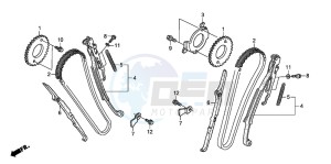 XL700V drawing CAM CHAIN/TENSIONER