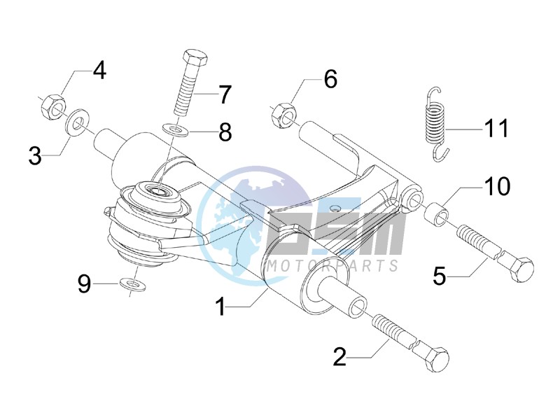 Swinging arm