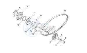 Scarabeo 50 2t (eng. Minarelli) drawing Variator