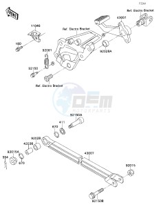 ZX 750 H [NINJA ZX-7] (H1) [NINJA ZX-7] drawing BRAKE PEDAL_TORQUE LINK