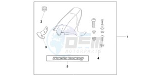 CBR1000RR9 BR / MME SPC - (BR / MME SPC) drawing HUGGER CANDY ACHILLES BLACK METALLIC